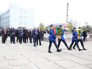 Президент прибыл в город Чернобыль