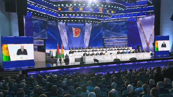 President A. Lukashenko speaks at Belarusian People's Congress