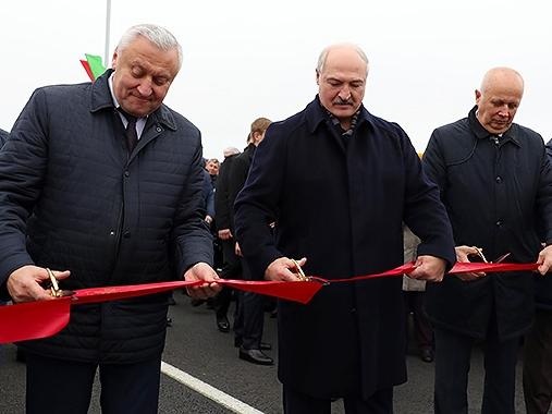Мост через Припять открывал Президент Беларуси