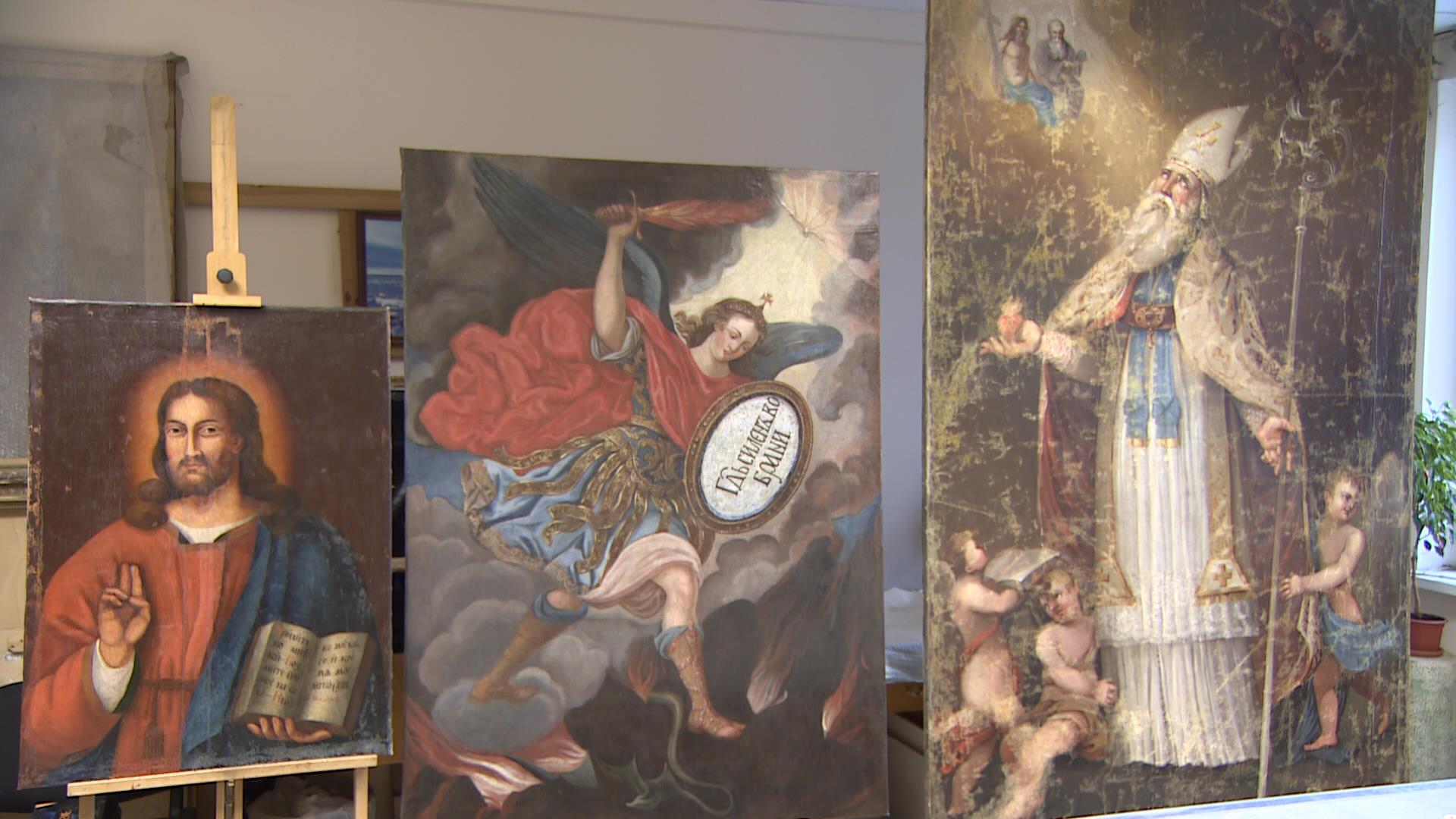 Реставраторы восстанавливают полотно «Святой Августин»
