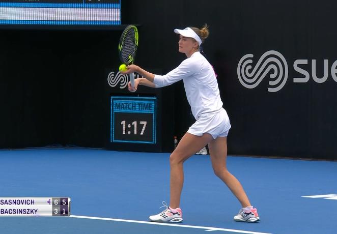 Белоруска Александра Саснович стала первой полуфиналисткой турнира в австралийском Сиднее