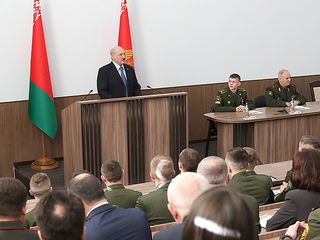Head of state visited Military Academy and spoke to cadets