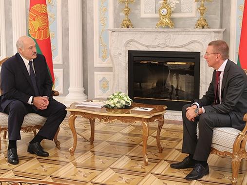 Лукашенко встретился сегодня с министром иностранных дел Латвии Эдгарсом Ринкевичсом