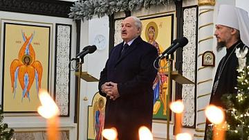 А. Лукашенко в Рождество посетил храм Святого пророка Иоанна Предтечи