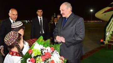 Belarus President Alexander Lukashenko in Turkmenistan on official visit