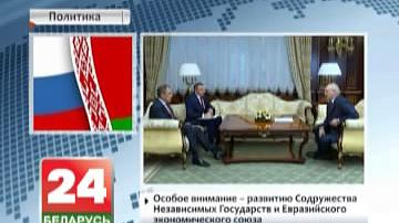 А.Лукашэнка і С.Лаўроў абмеркавалі беларуска-расійскія адносіны, інтэграцыйныя пытанні і міжнароднае становішча