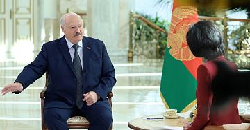 Interview of the President of Belarus with China Media Group today on the Belarus-24 TV channel