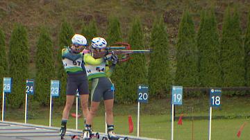 Супруги Смольские выиграли масс-старты на чемпионате Беларуси по летнему биатлону
