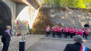Belarus' national anthem played during memorial ceremony in France