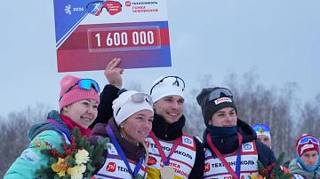 A. Smolski’s team won bronze in the mixed relay of the ski-biathlon Race of Champions