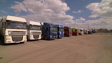 Литовские грузовики покидают территорию Беларуси