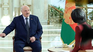 Interview of the President of Belarus with China Media Group today on the Belarus-24 TV channel