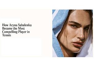 Belarusian tennis player Aryna Sabalenka on the cover of the American magazine Time