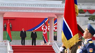 Official meeting ceremony for the leaders of Belarus and the Democratic People's Republic of Korea