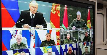 Presidents of Belarus and Russia got in touch via a videoconference call during a joint exercise of the combat deployment of nuclear forces