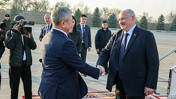 The President of Belarus arrived in Bishkek on a working visit