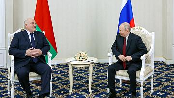 Александр Лукашенко и Владимир Путин встретились в Бишкеке