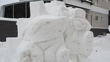 The first snow sculpture festival has ended in Gomel