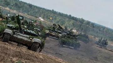 The military is practicing maneuver defense at Zapad-2017