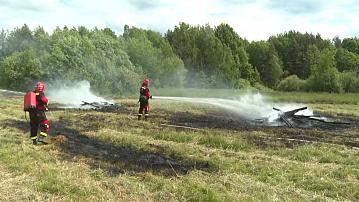 In forestry they practice firefighting skills