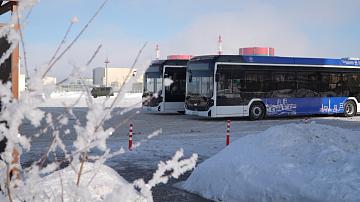 The first batch of new electric buses is undergoing test drives at the Belarusian Nuclear Power Plant
