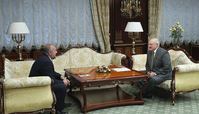 Встреча А. Лукашенко с экс-президентом Грузии Г. Маргвелашвили прошла сегодня 