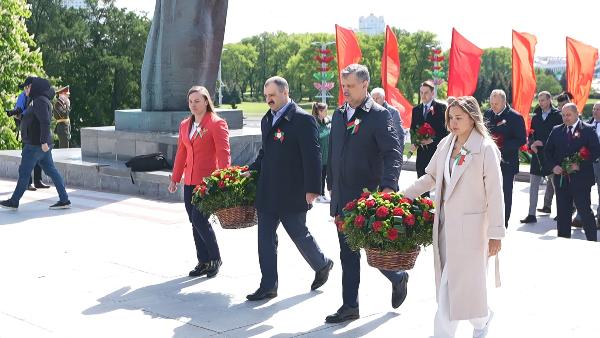 Sports leaders and Belarusian athletes honored the memory of those who perished during the Great Patriotic war (World war – II)